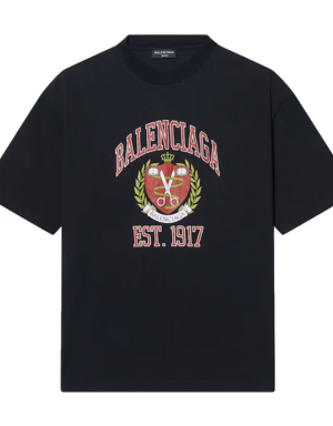 Balenciaga College T-Shirt Black/Red/White