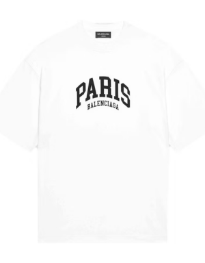 Balenciaga Mens Cities Paris T-shirt White